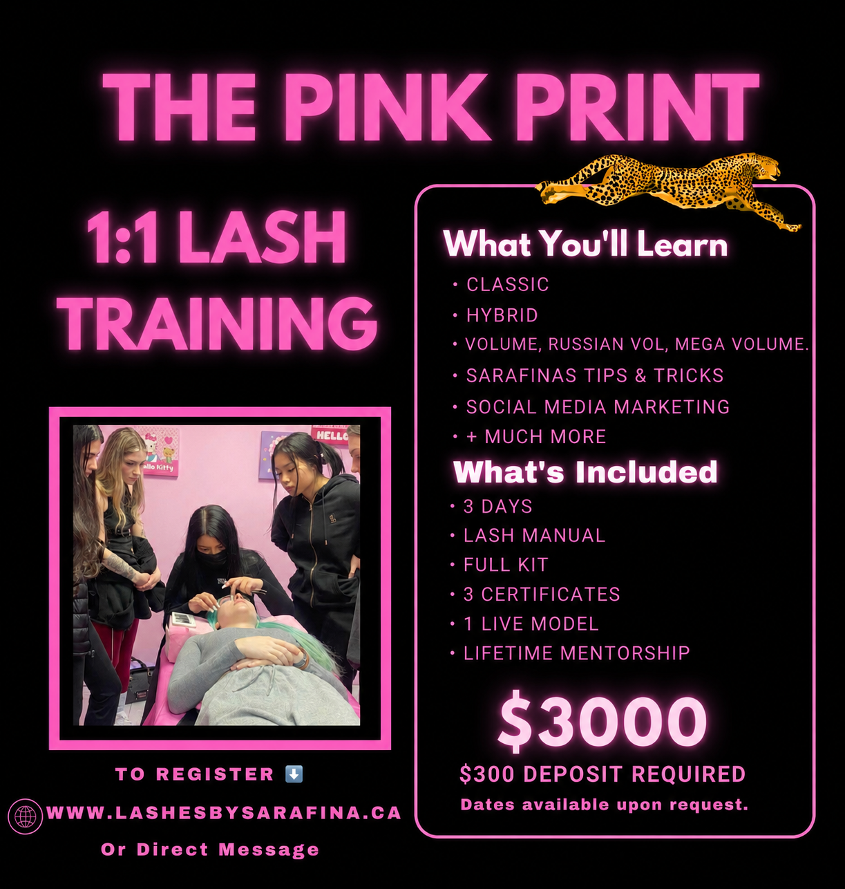 1:1 MASTER CLASS $3000