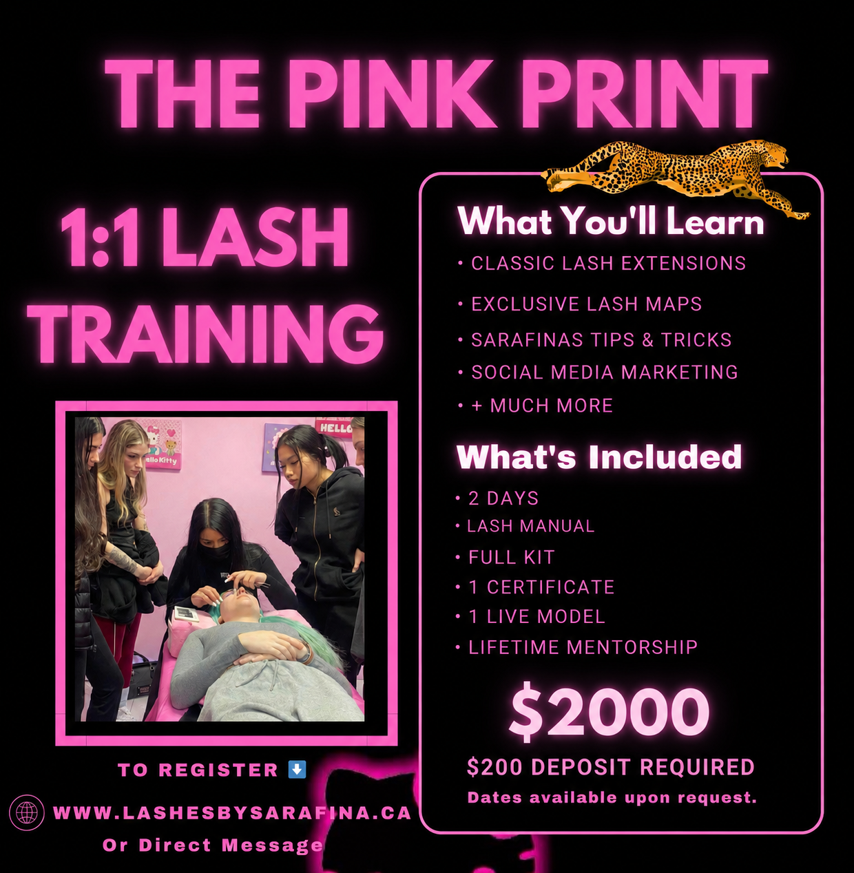 1:1 CLASSIC TRAINING $2000